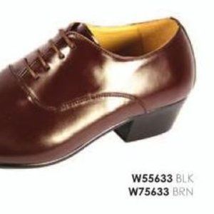 New Men's D'Italo #5633 black leather oxford W
